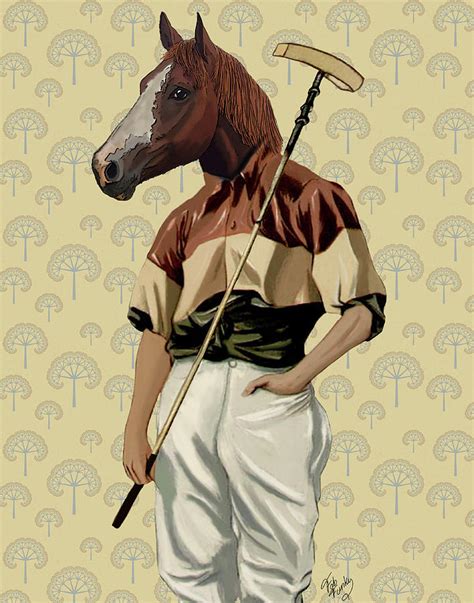 Polo Horse Portrait #1 Painting by Fab Funky - Fine Art America