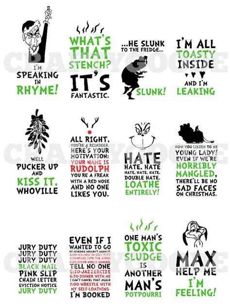 Grinch Quotes SVG - Etsy