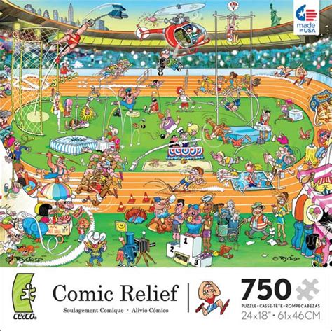 Comic Relief - Olympics, 750 Pieces, Ceaco | Puzzle Warehouse