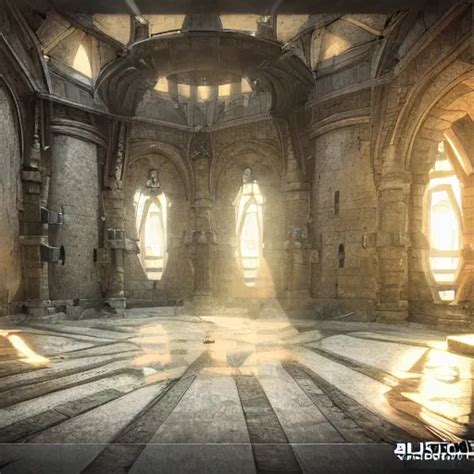 KREA - ultra mega super hyper realistic Digital concept interior design of castle in futuristic ...