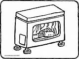 Gas Stove Drawing Sketch Coloring Page sketch template