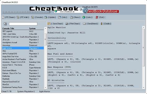 CheatBook April 2015 Download, Screenshots