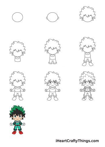 Deku Drawing - How To Draw Deku Step By Step