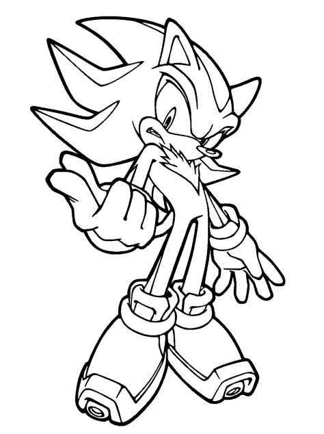 Super Shadow The Hedgehog Coloring Pages