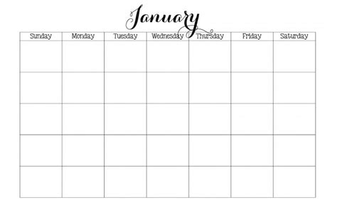 Printable 11x17 Calendar | Printable Calendar Templates