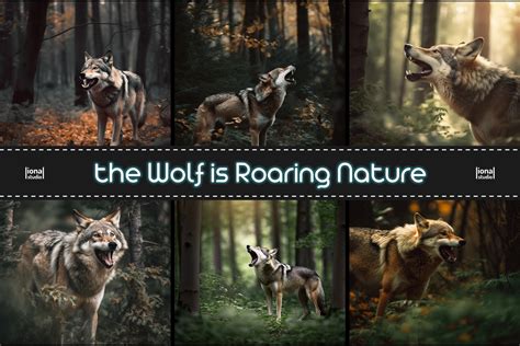 The Wolf is Roaring Nature Background Graphic by lionalstudio ...