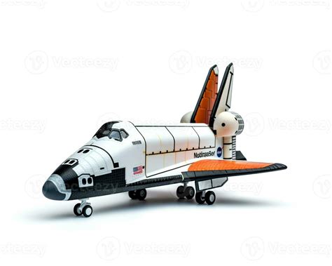 Space Shuttle Challenger on white background. Generative AI 32873902 ...