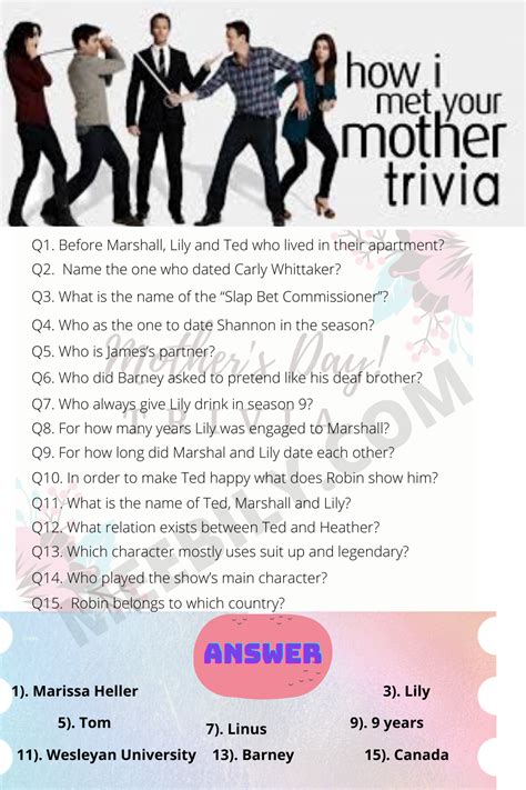 How I Met Your Mother Trivia Questions & Answers