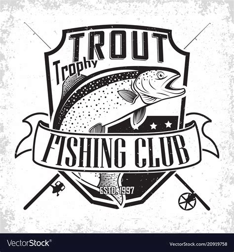 Fishing club logo Royalty Free Vector Image - VectorStock