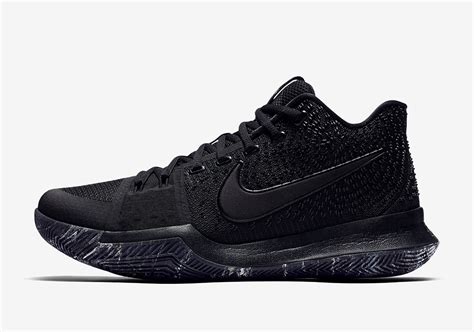 Nike Kyrie 3 Triple Black Marble Soles Release Date - Sneaker Bar Detroit