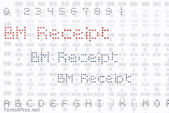 BM Receipt Font Download - Fonts4Free