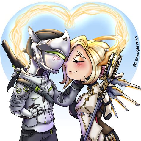 ArtStation - Genji and Mercy - Overwatch II fanart