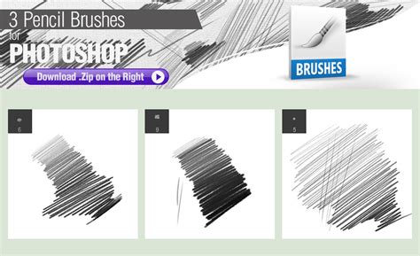 3 Pencil Brushes for Photoshop by pixelstains on DeviantArt