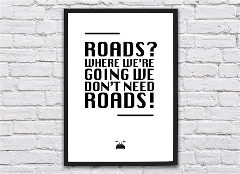 Back to the Future Quote Print Poster Wall Art Film Quote - Etsy