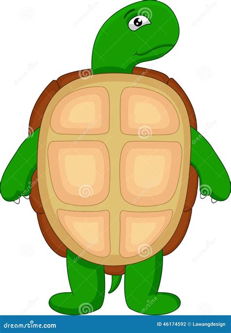 Cute green turtle cartoon stock vector. Illustration of icon - 46174592