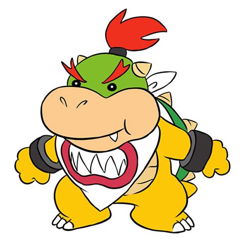 How to Draw Bowser Junior - Easy Drawing Tutorial For Kids