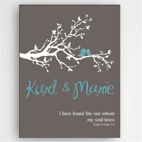 Personalized Anniversary Love Tree Canvas - Anniversary Gifts By Year