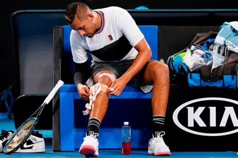 Nick Kyrgios reacts to Australian Open exit after knee injury struggle ...