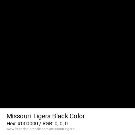 Missouri Tigers Brand Color Codes » BrandColorCode.com