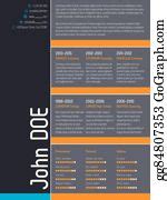 3 Modern Resume Cv Template With Simplistic Elements Clip Art | Royalty Free - GoGraph