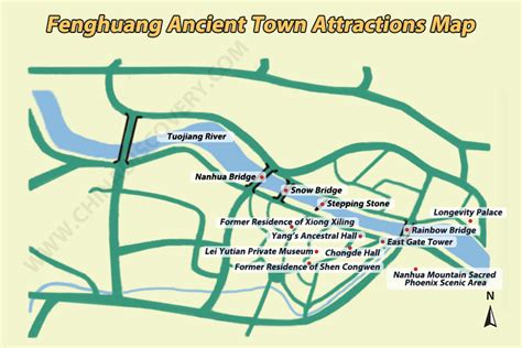 Fenghuang Ancient Town Map 2025: Location & Attractions