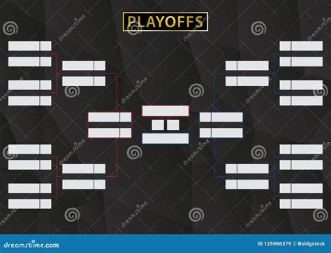 Two Conference Tournament Bracket For 8 Team Or Player On Dark ...