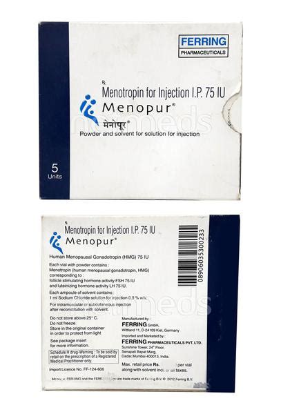 Menopur 75Iu Injection 1's : Price, Uses, Side Effects | Netmeds