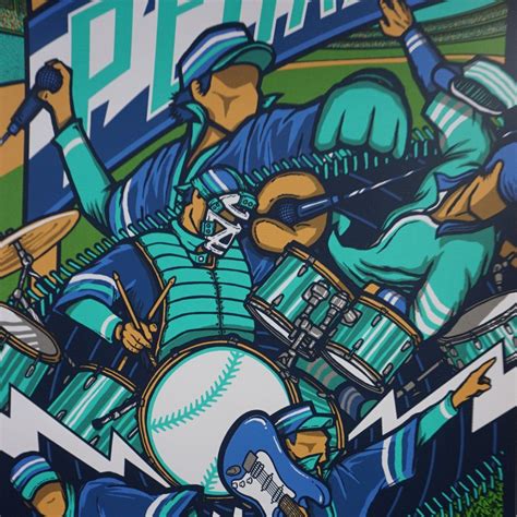 Pearl Jam - 2016 Brad Klausen poster Chicago, IL Wrigley VARIANT | Pearl jam posters, Screen ...