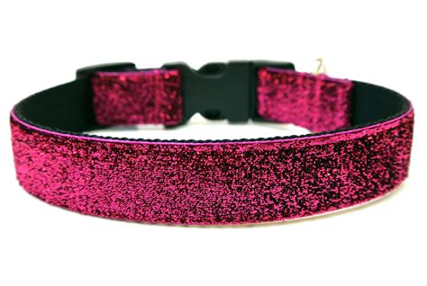 Pink Dog Collar 1 Pink Sparkle Glitter Dog Collar