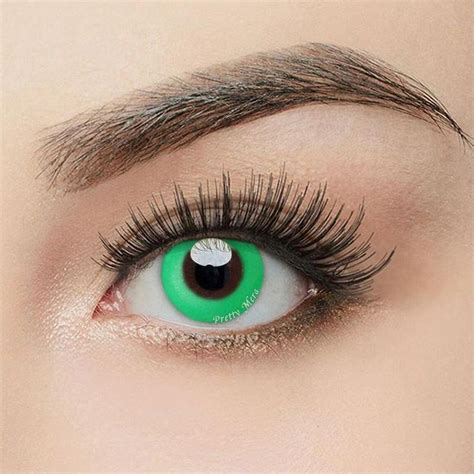 Pure Green Colored Contact Lenses in 2020 | Contact lenses colored ...