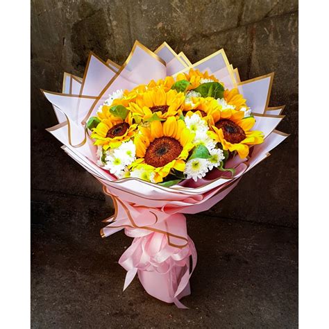 Sunflower Sunshine Bouquet - Tin's Flower Shop - Pangasinan