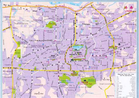 Jinan China Tourist Map - Maps of Jinan