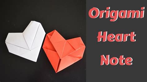 How to fold an Origami Heart Note - YouTube