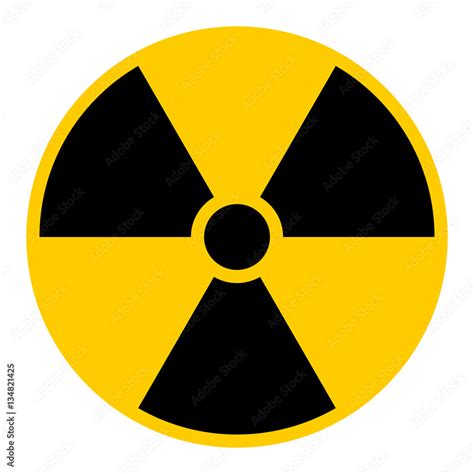 Ionizing Radiation Symbol Attention Danger Warning Sign Stock Vector | Adobe Stock