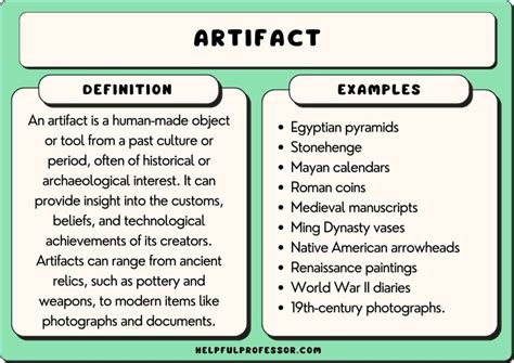 17 Examples of Artifacts (A to Z List and Pictures)