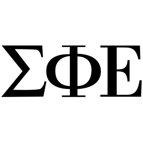 Sigma Phi Epsilon Greek Letters One-Color Cut-Out Sticker