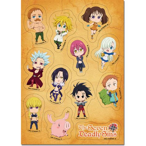 The Seven Deadly Sins Characters Sticker Set – Shadow Anime