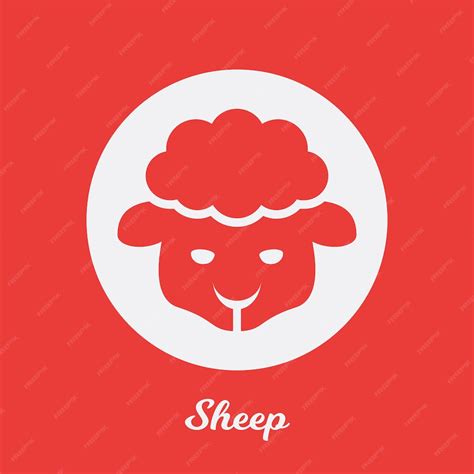 Premium Vector | Sheep flat icon design, logo symbol element