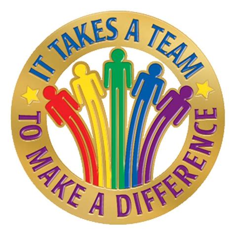 It Takes A Team To Make A Difference Lapel Pin With Card | Positive ...