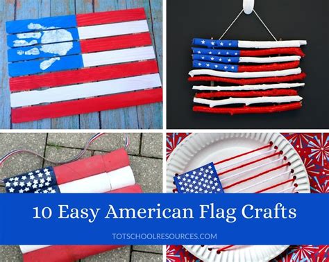 10 Easy American Flag Crafts {for Preschoolers} - totschoolresources.com