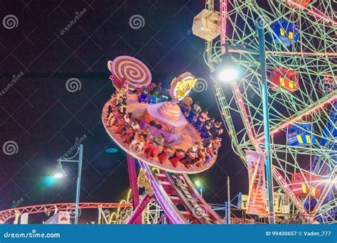 Coney Island Luna Park at Night Brooklyn New York Editorial Photography ...