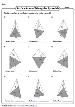 Surface Area Of A Pyramid Worksheet With Answers - Worksheets For ...