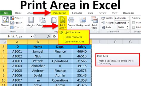 Print Area in Excel (Example) | How to Set Excel Print Area?