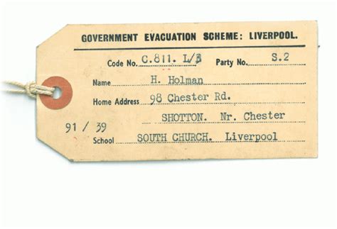 24 Evacuee label – North East Wales Heritage Forum