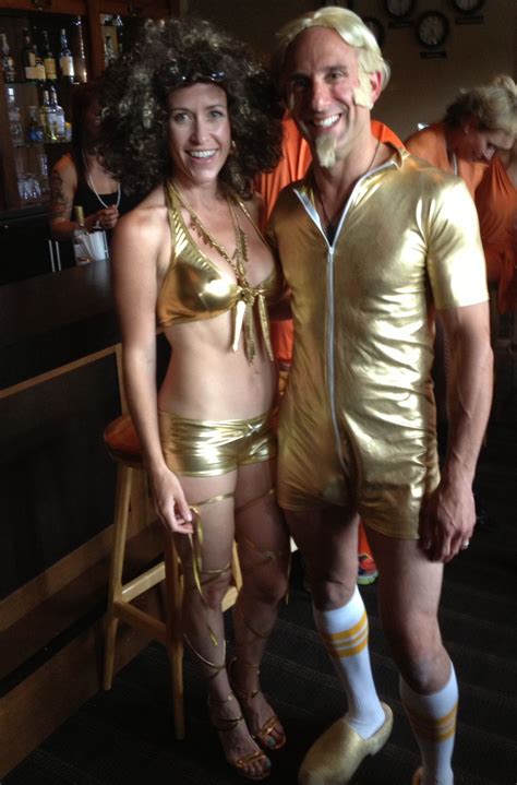 Halloween costume Austin Powers GoldMember couples costume! So much fun! He even had wooden ...