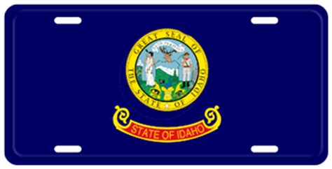 IDAHO STATE FLAG LICENSE PLATE : Custom, Personalized Vanity Auto ...