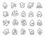 Premium Vector  Cute flame Character Coloring Page sketch template