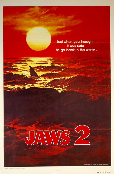 Jaws 2 movie poster - rare vintage film posters