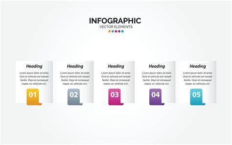 Vector Horizontal Infographic thin line design with icons and 5 options ...