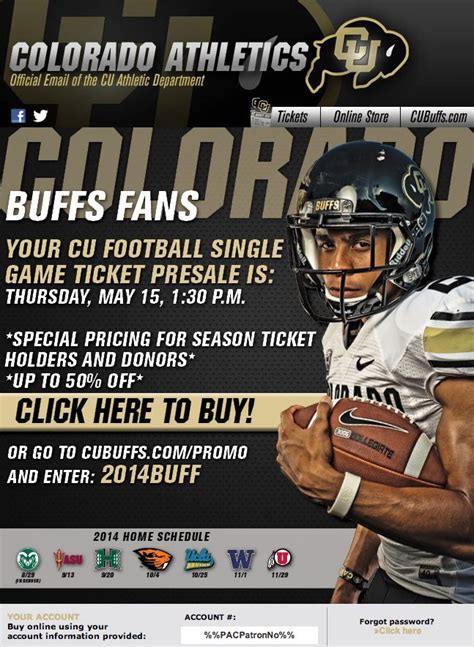 Regret So What Separates These Two: Colorado Buffaloes Football Tickets